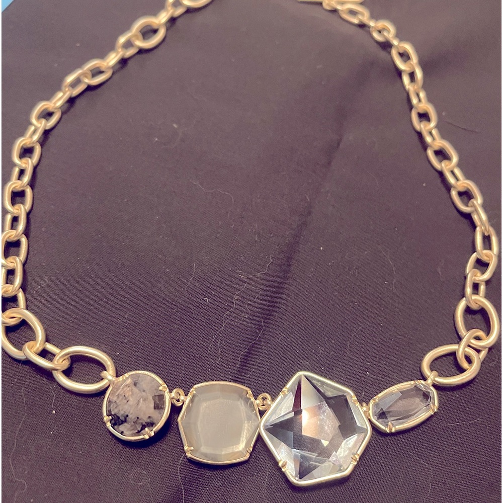 Kendra Scott crystal toggle necklace.